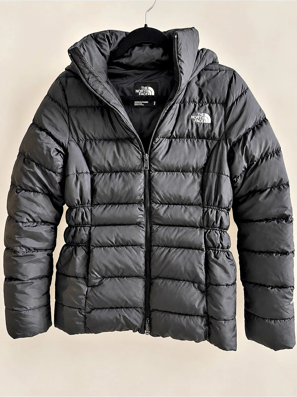 The North Face Women’s Small Black Goose Down Puffer Jacket Hooded Y2K